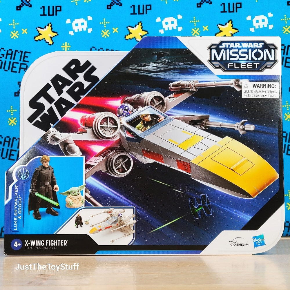Star Wars Mission Fleet The Mandalorian X-Wing Fighter w/ Luke Skywalker & Grogu